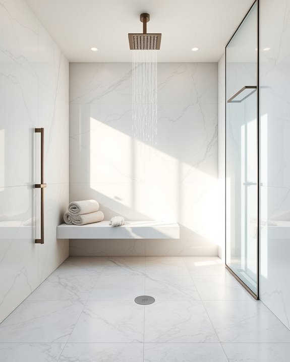 sleek modern hidden drains