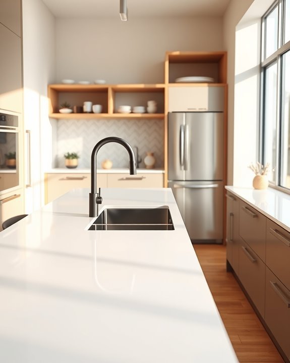 sleek modern kitchen hardware
