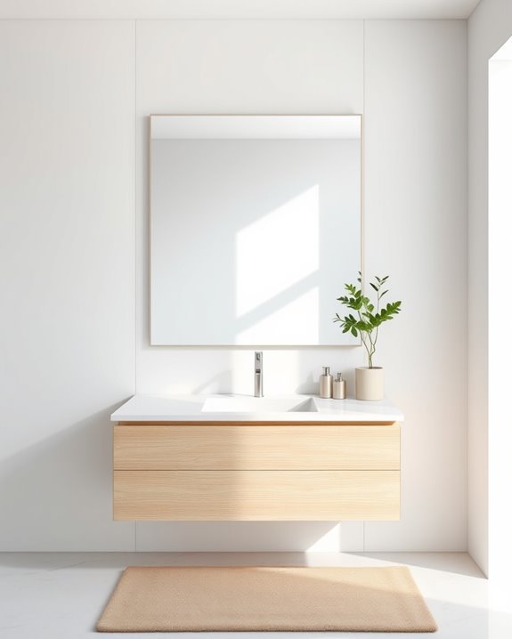 sleek modern minimalist mirrors