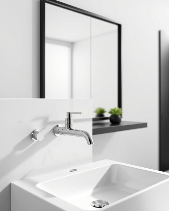 sleek modern wall mounted faucets