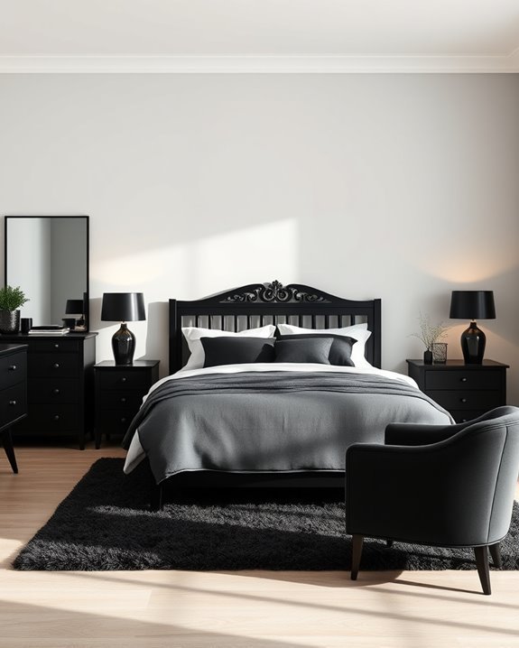 sleek monochrome black aesthetics