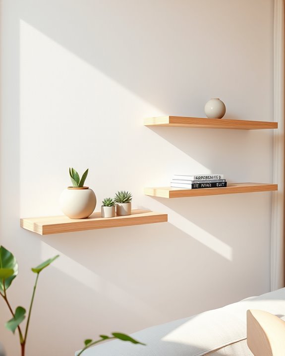 sleek organized minimalist shelves