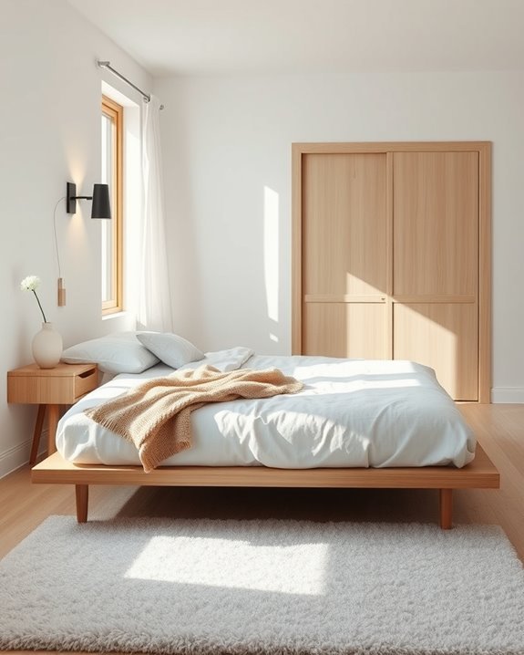 sleek scandinavian bedroom design