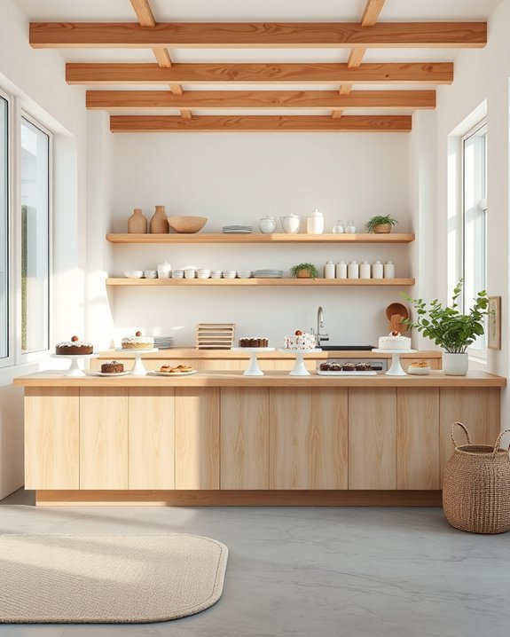 sleek scandinavian cake shop