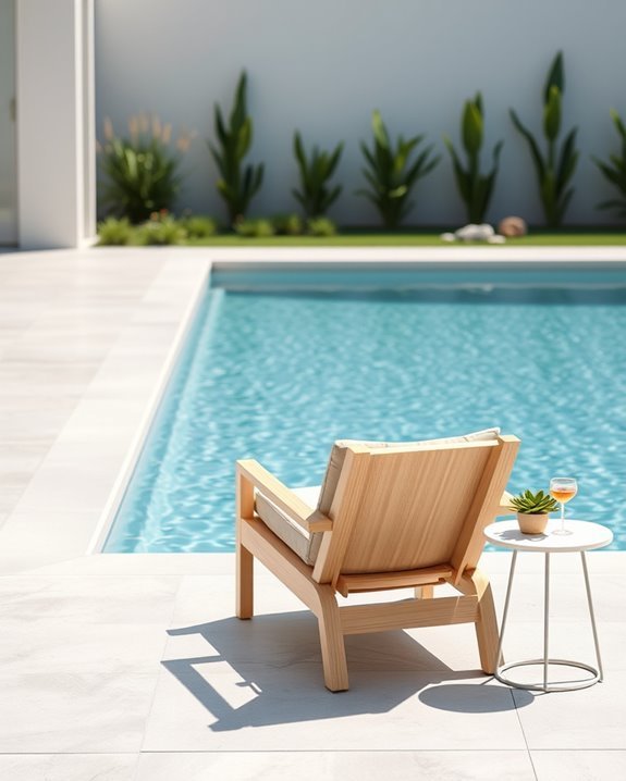 sleek serene backyard oasis