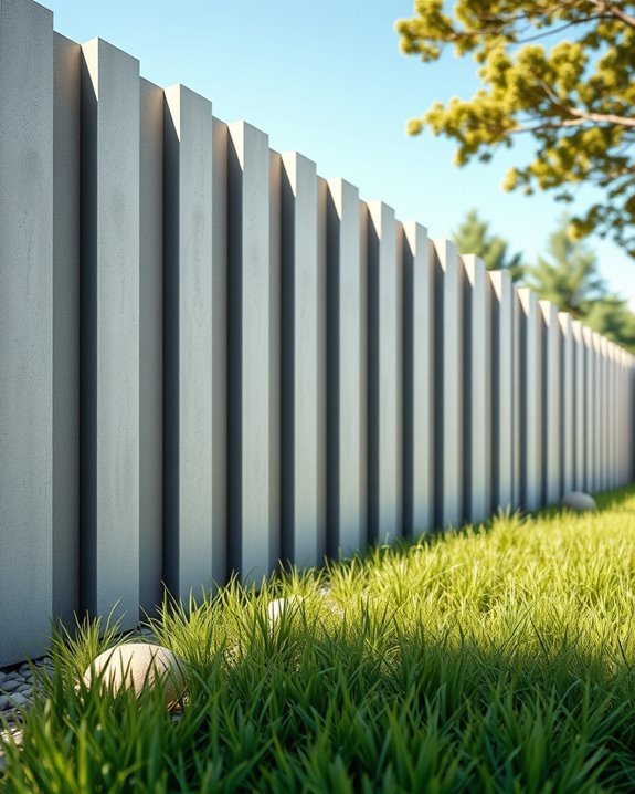 sleek slatted concrete aesthetics