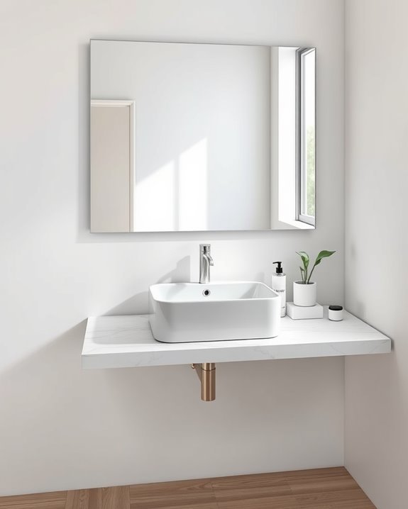 sleek space saving bathroom sinks