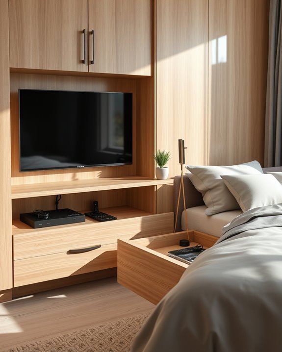 sleek storage for entertainment