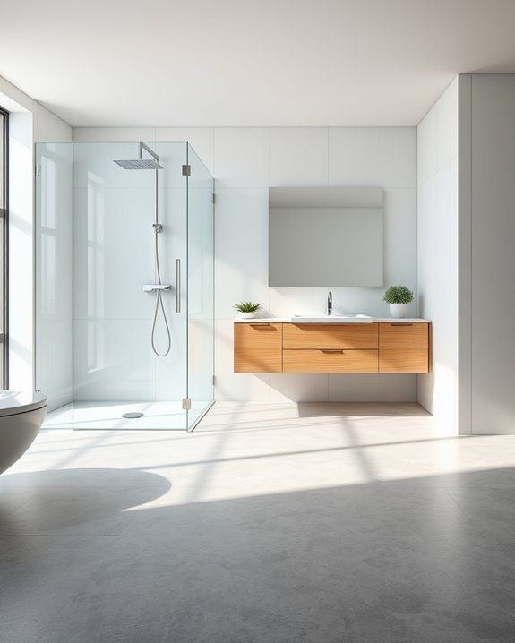 sleek stylish modern bathroom