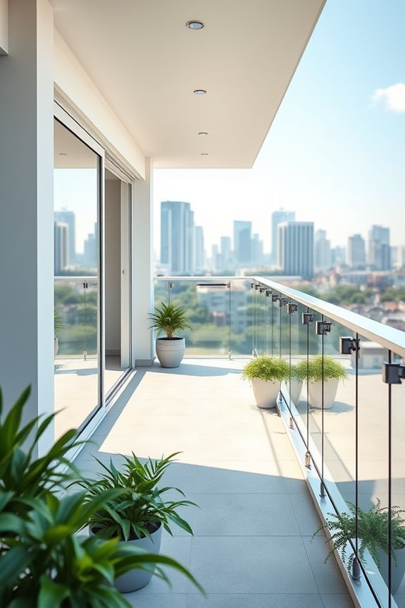 sleek versatile glass railings