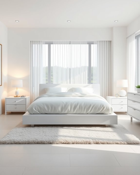 sleek white furniture elegance