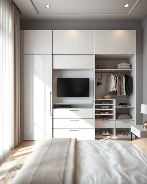 sliding door tv closet