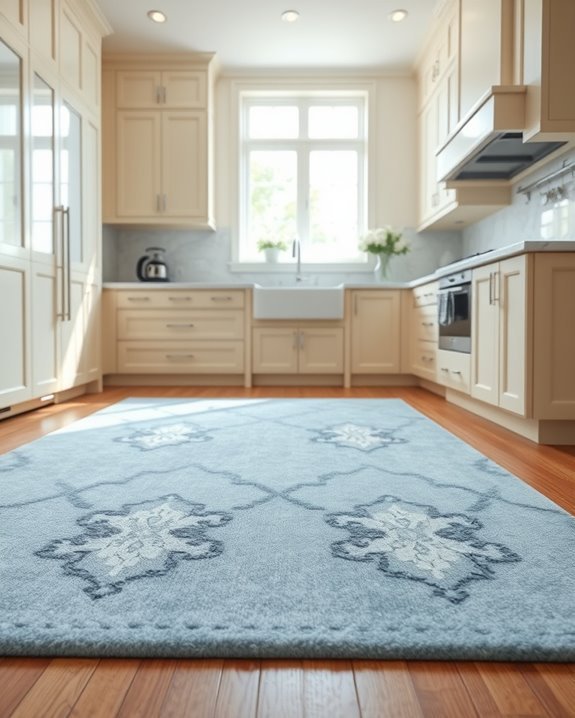 soft blue rug elegance