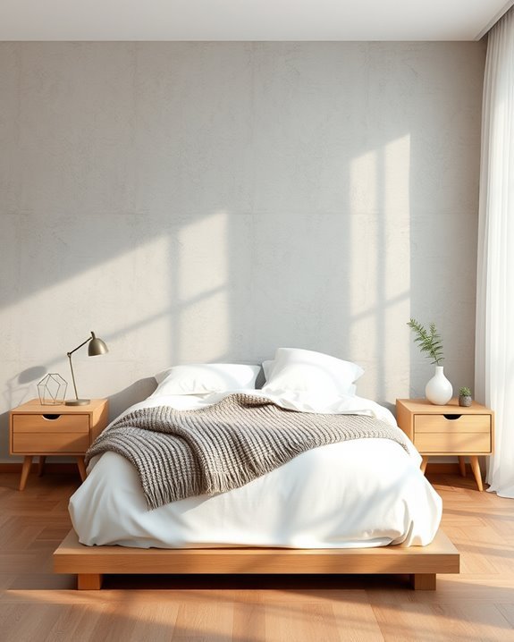 soft concrete bedroom designs