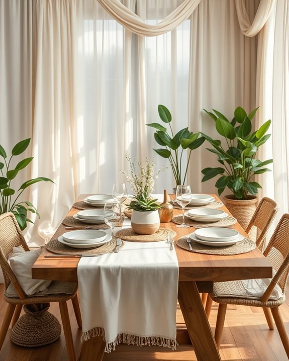 soft drapery enhances ambiance