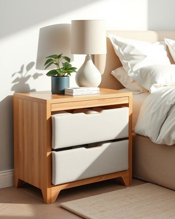 soft fabric drawer nightstands