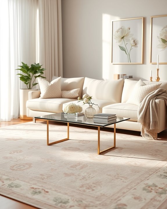 soft floral textured rugs