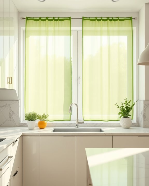 soft green window treatments