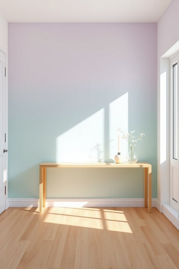 soft pastel gradient walls