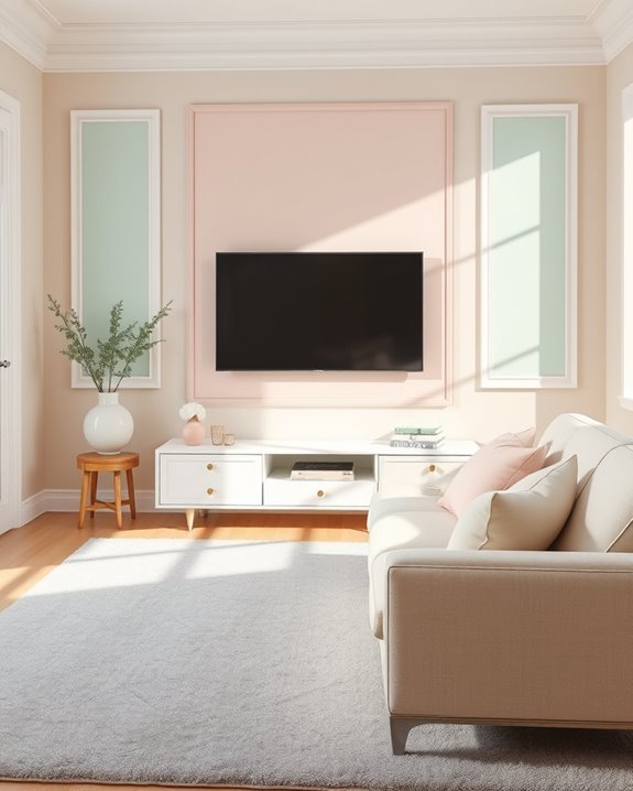 soft pastel wall design