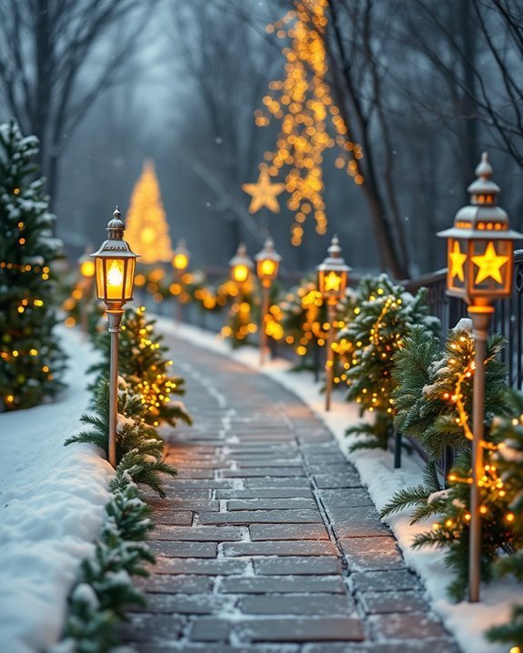 solar powered holiday pathway stakes