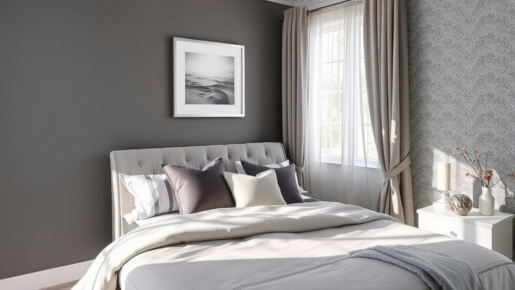 soothing grey bedroom designs