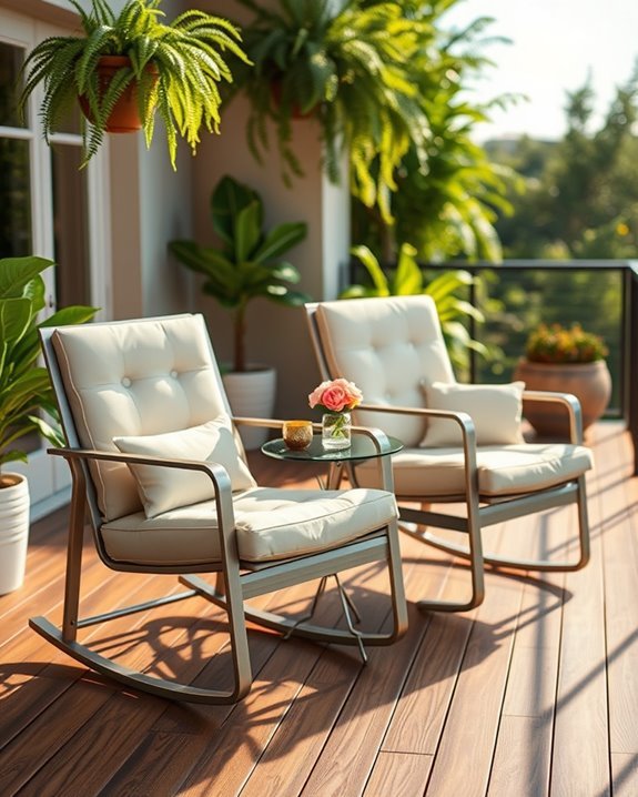 soothing outdoor glider chairs