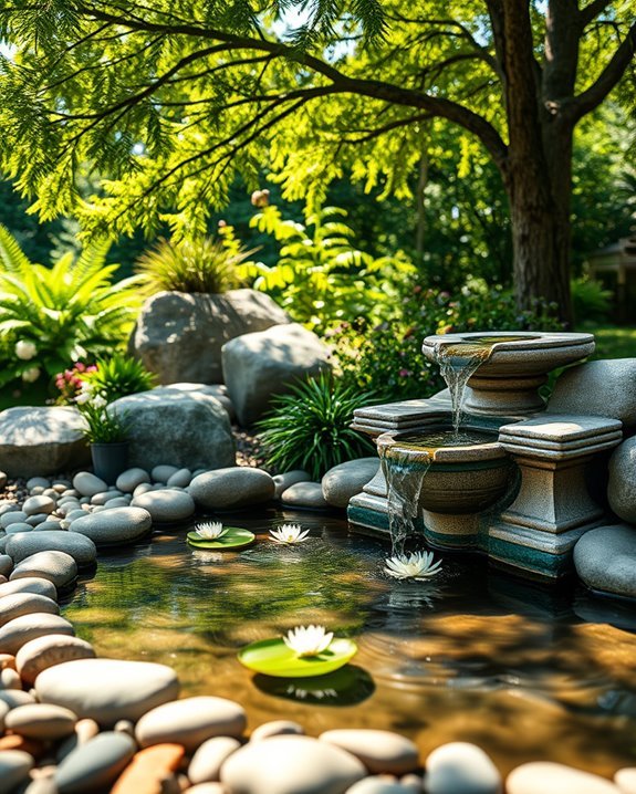 soothing outdoor water features