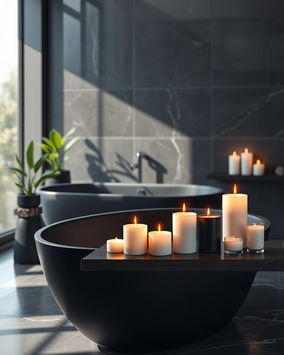 soothing scented candle ambiance