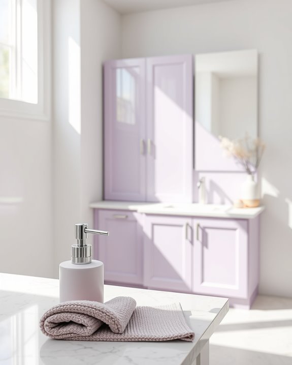 soothing soft lilac accents