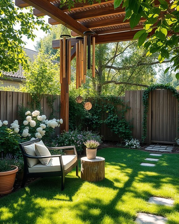 soothing sounds in backyard