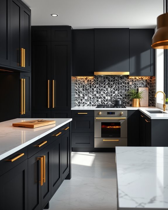 sophisticated black and gold