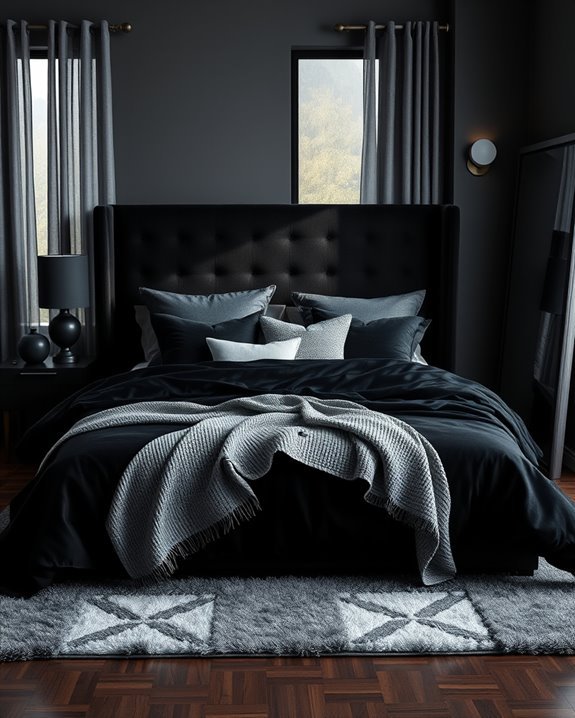 sophisticated black and grey layering