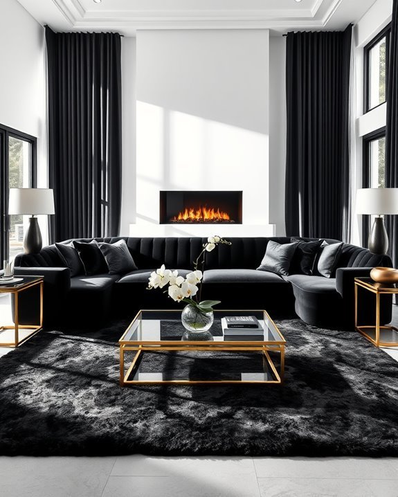 sophisticated black area rugs