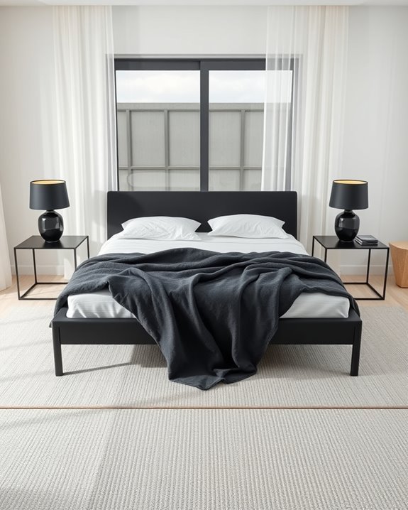 sophisticated black bed frame