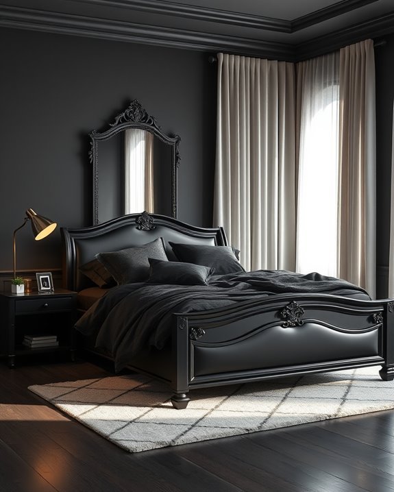 sophisticated black bed frames