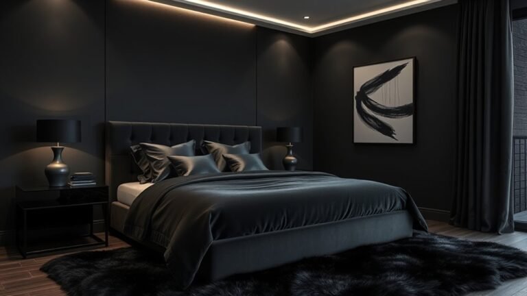 sophisticated black bedroom designs