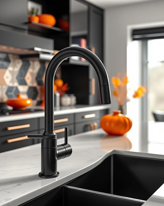 sophisticated black faucet designs
