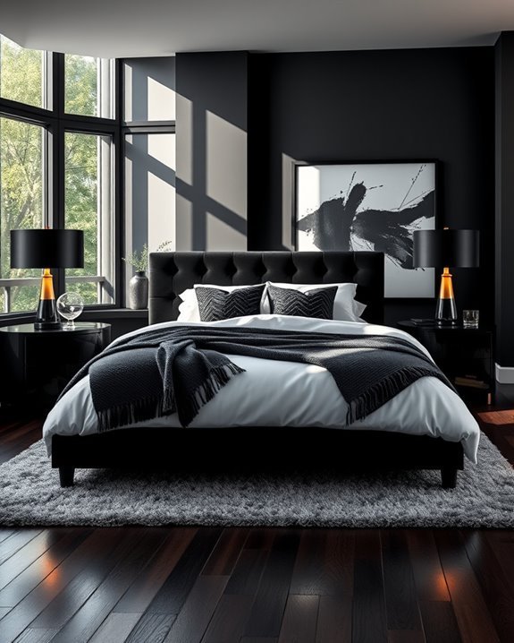 sophisticated black lighting design