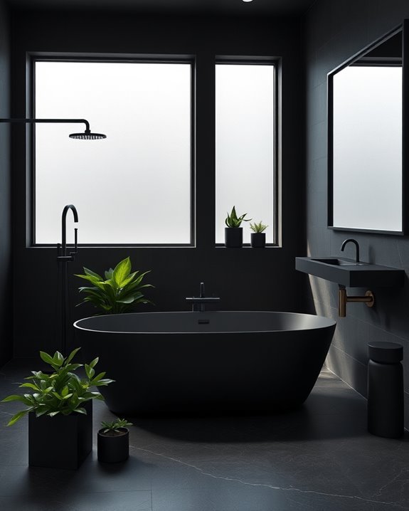 sophisticated black matte fixtures