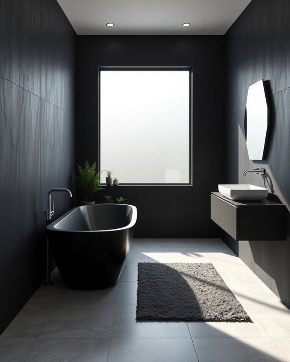 sophisticated black wall panels