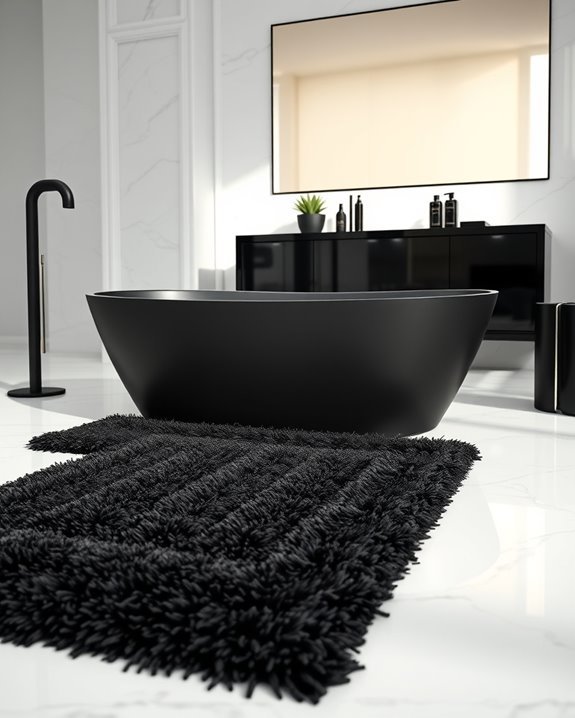 sophisticated bold black mats