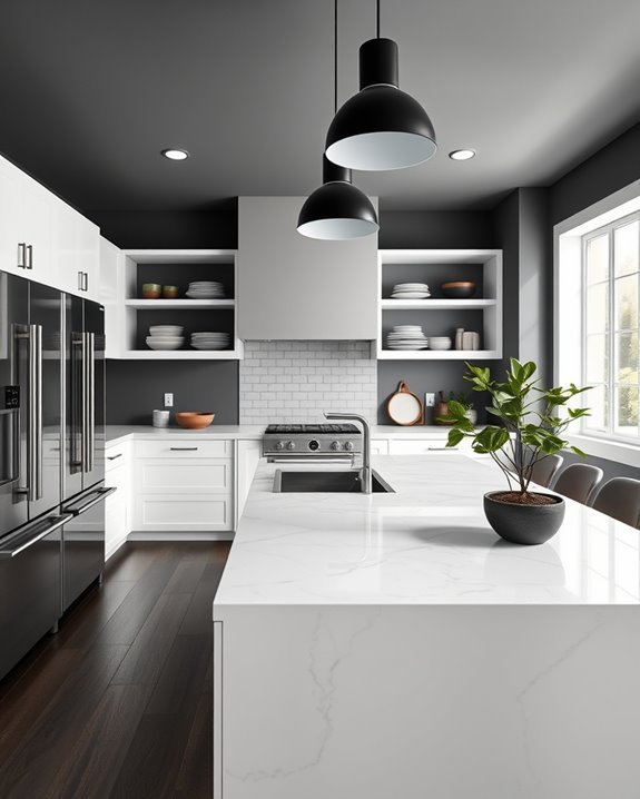 sophisticated charcoal gray kitchen