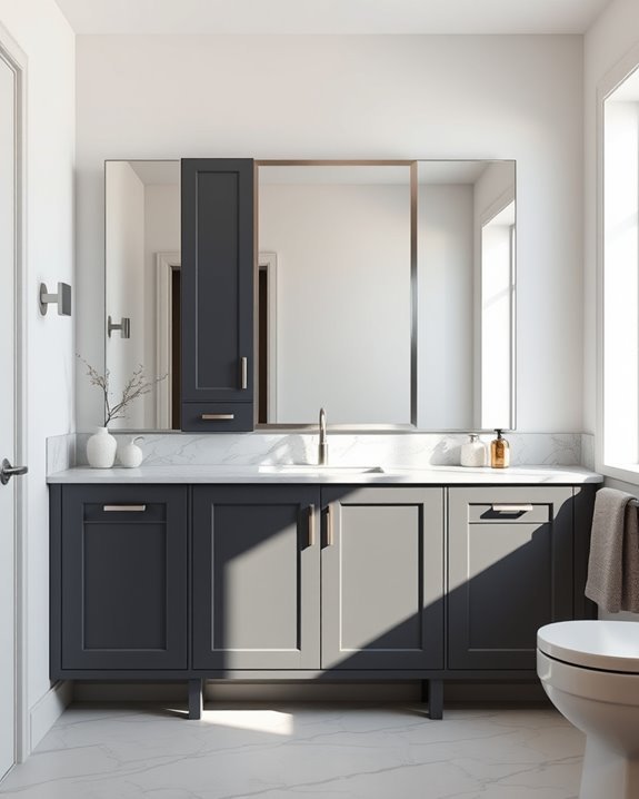 sophisticated charcoal grey bathrooms