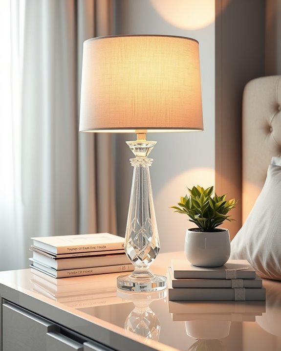 sophisticated crystal lamp decor