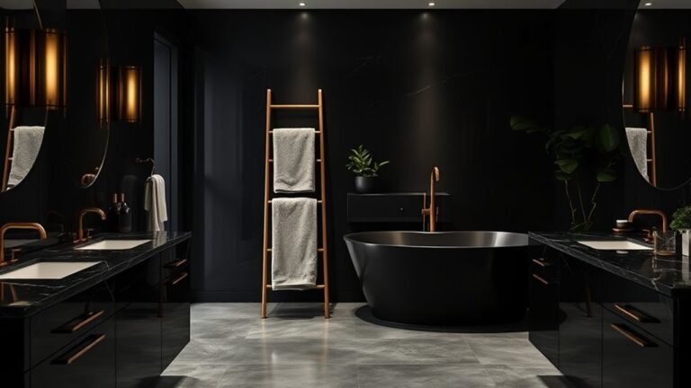 sophisticated dark bathroom aesthetics