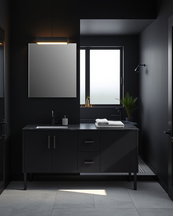 sophisticated dark bathroom vanities