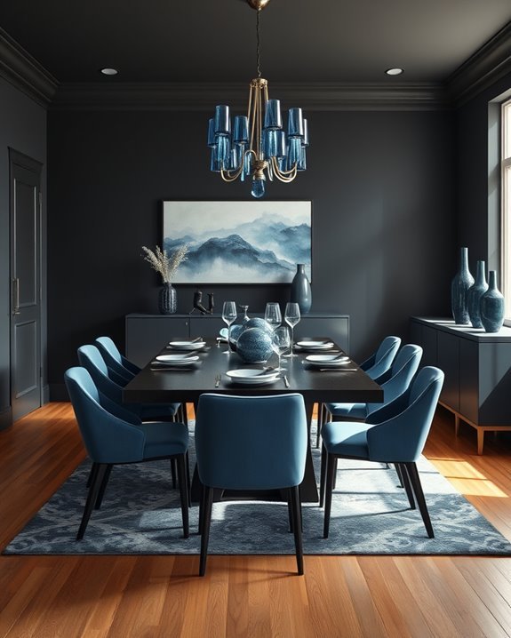 sophisticated dark grey blue scheme