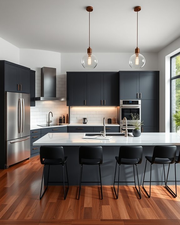 sophisticated dark grey contrast