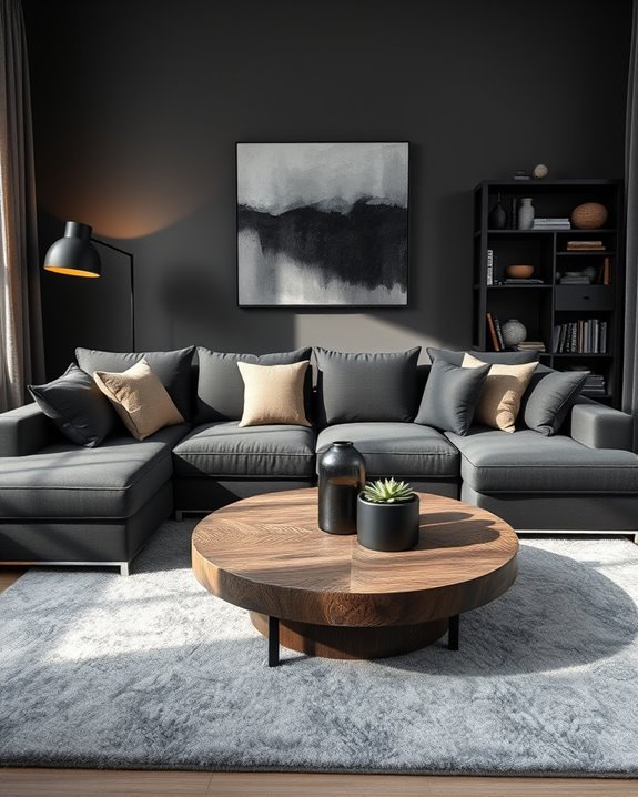 sophisticated dark grey elegance